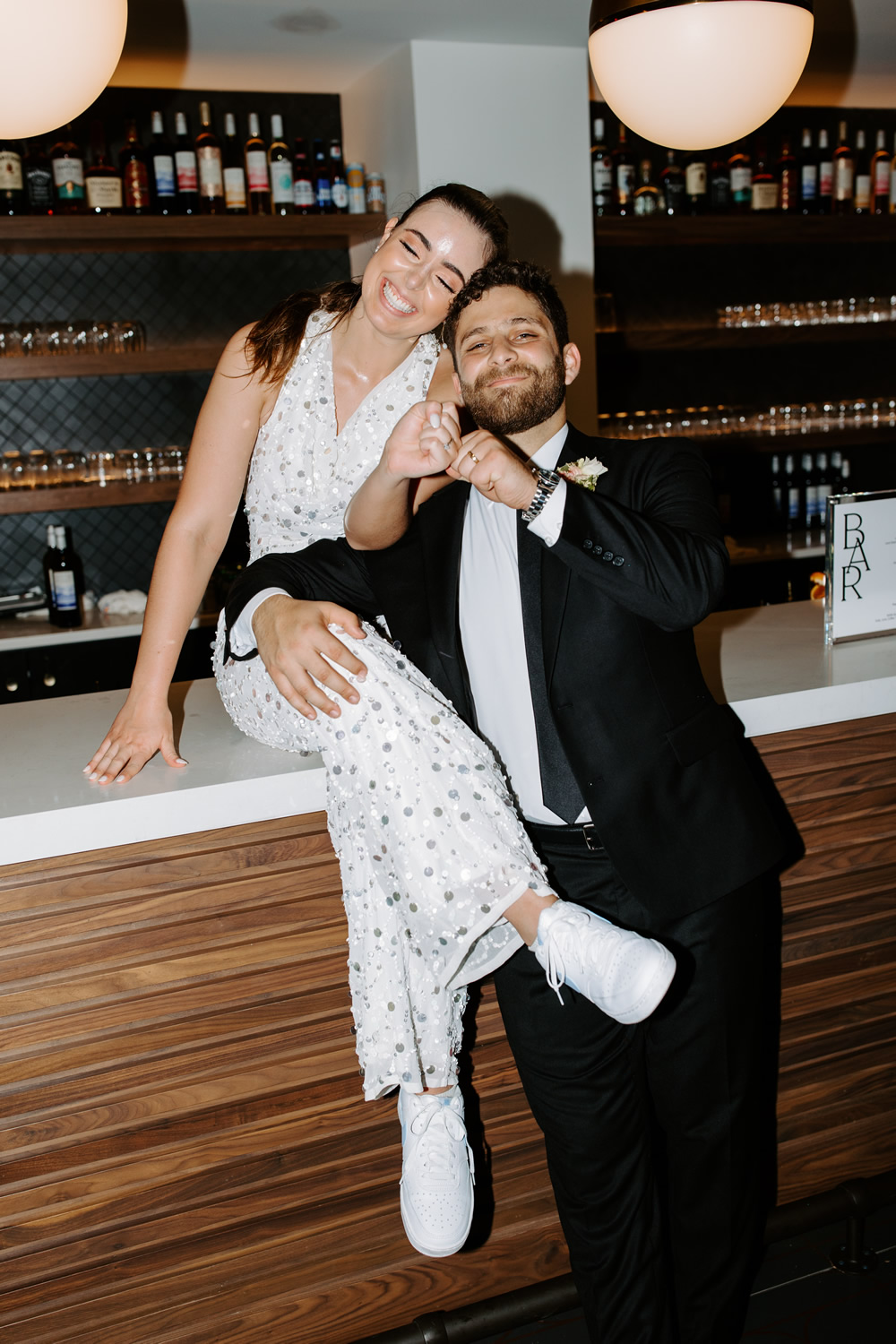 Ceci and Danny late night reception photo. Photo by Olivia Doerfler Photography.