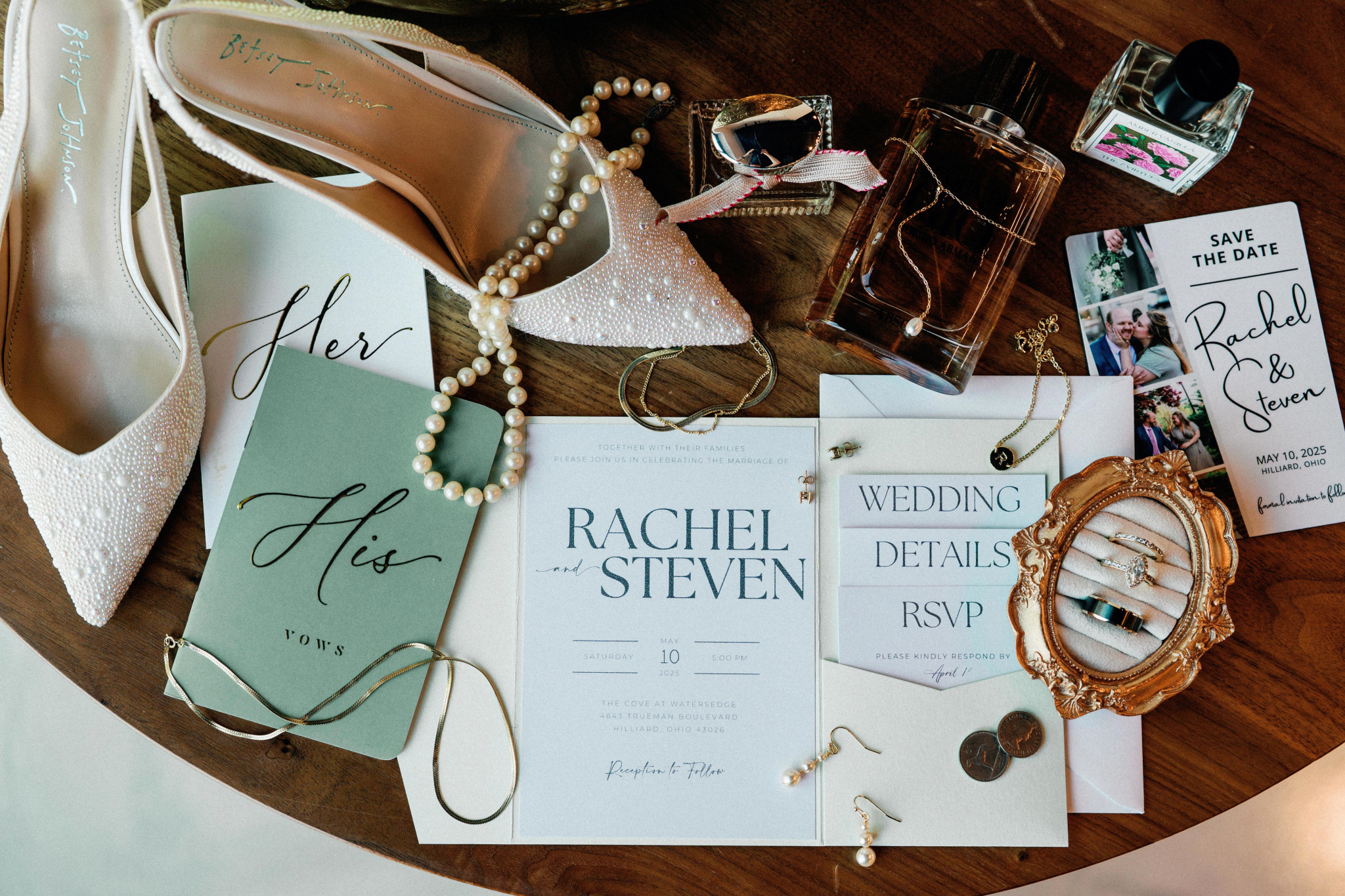 Wedding flat lay
